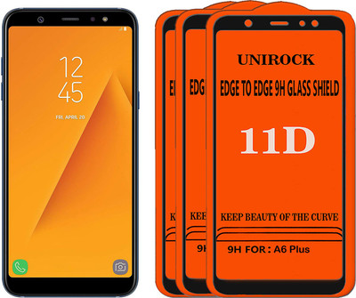 Unirock Tempered Glass Guard for Samsung Galaxy A6 Plus(Pack of 3)