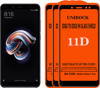 Unirock Tempered Glass Guard for Mi Redmi Note 5 Pro(Pack of 3)