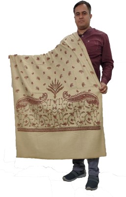 KAVIM Wool Printed Men Shawl(Beige)