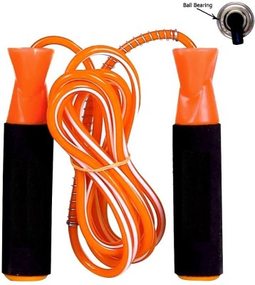 Woody PRO Gym Fitness Skipping Rope for Men, Women, Weight Loss, Kids, Girls, Adult - Best in Sports, Exercise, Workout, with Foam Handle (Orange) Freestyle Skipping Rope(Orange, Length: 274 cm)