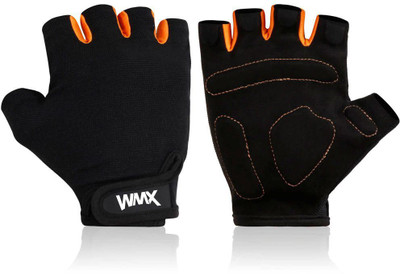 WMX Sports Gym Gloves for Weight Lifting and Exercise Gym & Fitness Gloves(Black)