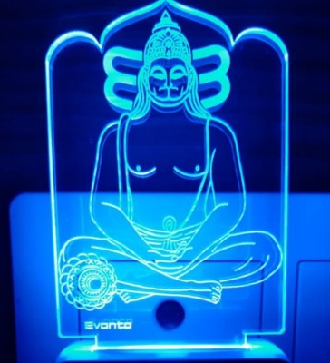 Super Ajanta Hanumanji E010 3D Night Lamp Night Lamp(10 cm, Multicolor)