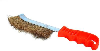 GSK Cut Multi-Purpose Stainless Steel Hand Wire Curved Scratch Brush for Cleaning Rust Stubborn Dirt Handle Scratch Brush(Pack of 1)