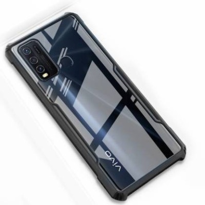 SILIBEE Back Cover for Vivo Y50, Vivo Y30(Transparent, Black, Grip Case, Pack of: 1)