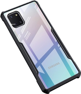 MOBILOVE Back Cover for Samsung Galaxy Note 10 Lite | Four Corner Hybrid Soft PC Anti Clear Gel TPU Bumper Back Case(Black, Rugged Armor, Pack of: 1)