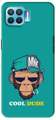 NDCOM Back Cover for OPPO F17 PRO Monkey Cool Dude Printed(Multicolor, Hard Case, Pack of: 1)