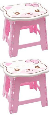 

Instabuyz Set of 2 Plastic Stool(Finish Color - Pink)