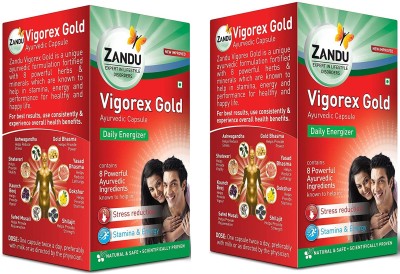 ZANDU Vigorex Gold Ayurvedic Daily Energizer - 20 Capsules(Pack of 2)