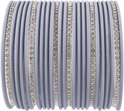 Zulka Get Your Traditions Metal Zircon Bangle Set(Pack of 26)