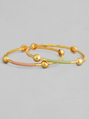 RUBANS Alloy Gold-plated Bangle Set(Pack of 2)