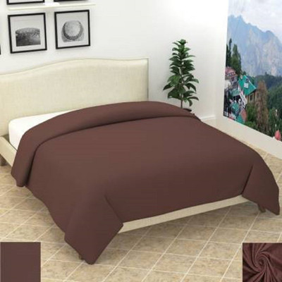 Unique Style Solid Single Fleece Blanket for  AC Room(Polyester, Brown)