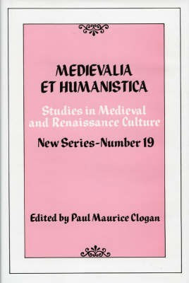 Medievalia et Humanistica, No.19(English, Hardcover, unknown)