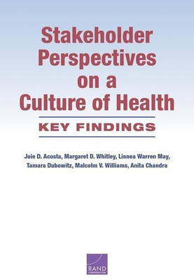 Stakeholder Perspectives on a Culture of Health(English, Paperback, Acosta Joie D.)