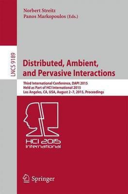 Distributed, Ambient, and Pervasive Interactions(English, Paperback, unknown)