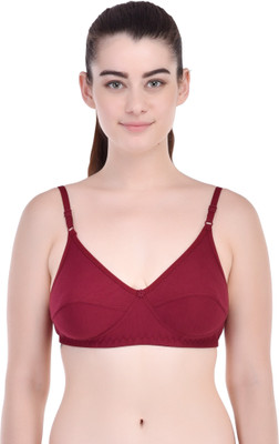 Zivosis Women Full Coverage Non Padded Bra(Maroon)