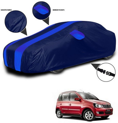 SEBONGO Car Cover For Mahindra Quanto (With Mirror Pockets)(Blue)