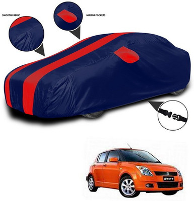 ANTHUB Car Cover For Maruti Suzuki Swift Dzire (With Mirror Pockets)(Red, Blue)