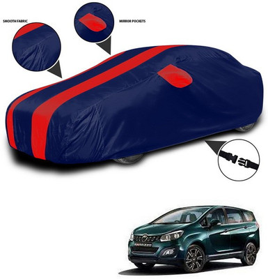 ANTHUB Car Cover For Mahindra Marazzo (With Mirror Pockets)(Red, Blue)