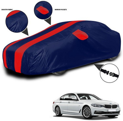 ANTHUB Car Cover For BMW 5 Series (With Mirror Pockets)(Red, Blue)