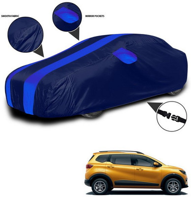 SEBONGO Car Cover For Renault Triber (With Mirror Pockets)(Blue)