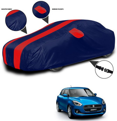 ANTHUB Car Cover For Maruti Suzuki Swift Hybrid (With Mirror Pockets)(Red, Blue)