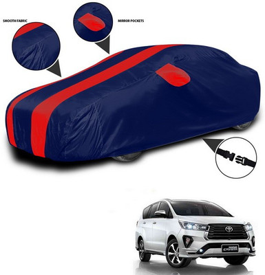 ANTHUB Car Cover For Toyota Innova Crysta Facelift (With Mirror Pockets)(Red, Blue)