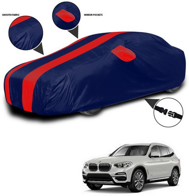 ANTHUB Car Cover For BMW X3 (With Mirror Pockets)(Red, Blue)