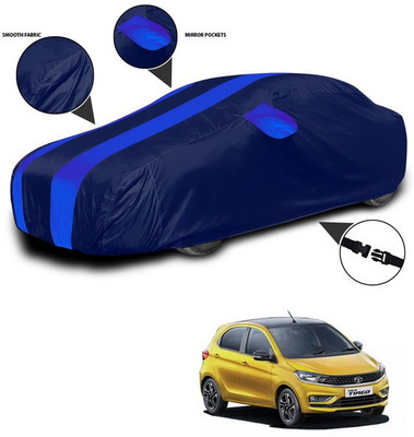 ANTHUB Car Cover For Tata Tiago (With Mirror Pockets)(Blue)
