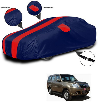 SEBONGO Car Cover For Tata Grand Dicor (With Mirror Pockets)(Red, Blue)
