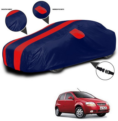 ANTHUB Car Cover For Chevrolet UVA (With Mirror Pockets)(Red, Blue)