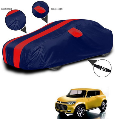 SEBONGO Car Cover For Maruti Suzuki Future-S (With Mirror Pockets)(Red, Blue)