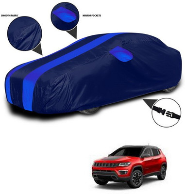 ANTHUB Car Cover For Jeep Compass (With Mirror Pockets)(Blue)