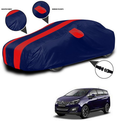 ANTHUB Car Cover For Mahindra Marazzo (With Mirror Pockets)(Red, Blue)
