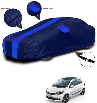 ANTHUB Car Cover For Tata Tiago (With Mirror Pockets)(Blue)