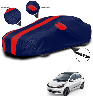 ANTHUB Car Cover For Tata Tiago (With Mirror Pockets)(Red, Blue)