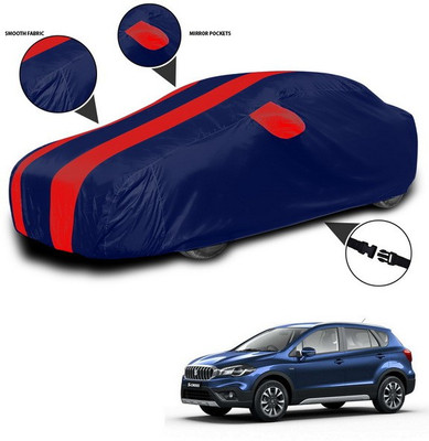 SEBONGO Car Cover For Maruti Suzuki S-Cross (With Mirror Pockets)(Red)