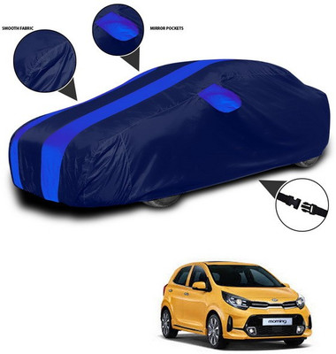 ANTHUB Car Cover For Kia Picanto (With Mirror Pockets)(Blue)