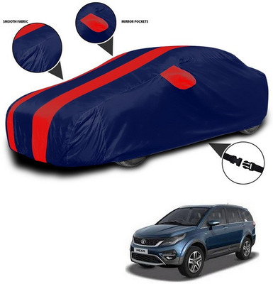 ANTHUB Car Cover For Tata Hexa (With Mirror Pockets)(Red, Blue)
