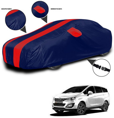 ANTHUB Car Cover For Mahindra Marazzo (With Mirror Pockets)(Red, Blue)