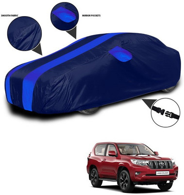 SEBONGO Car Cover For Toyota Land Cruiser (With Mirror Pockets)(Blue)