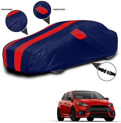 ANTHUB Car Cover For Ford Focus (With Mirror Pockets)(Red, Blue)