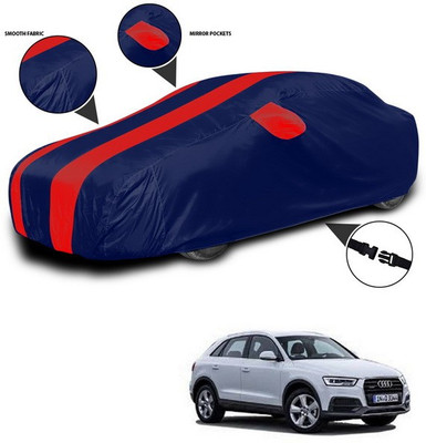 ANTHUB Car Cover For Audi Q3 (With Mirror Pockets)(Red, Blue)