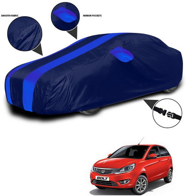 SEBONGO Car Cover For Tata Bolt (With Mirror Pockets)(Blue)