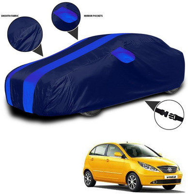 ANTHUB Car Cover For Tata Vista Tech (With Mirror Pockets)(Blue)