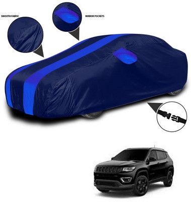 ANTHUB Car Cover For Jeep Compass (With Mirror Pockets)(Blue)