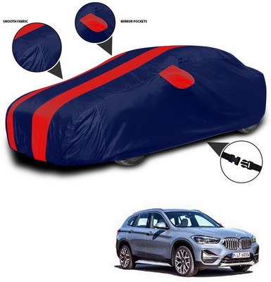 SEBONGO Car Cover For BMW X1 (With Mirror Pockets)(Red, Blue)