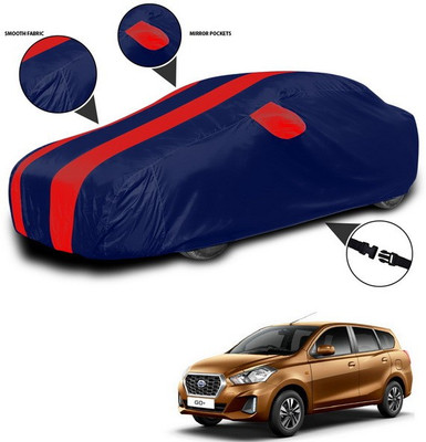 ANTHUB Car Cover For Nissan Go+ (With Mirror Pockets)(Red, Blue)