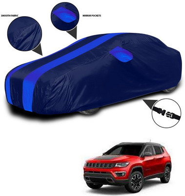 ANTHUB Car Cover For Jeep Compass (With Mirror Pockets)(Blue)