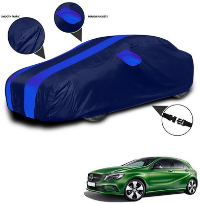 SEBONGO Car Cover For Mercedes Benz A-Class Sedan (With Mirror Pockets)(Blue)