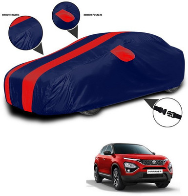 SEBONGO Car Cover For Tata Harrier (With Mirror Pockets)(Red, Blue)